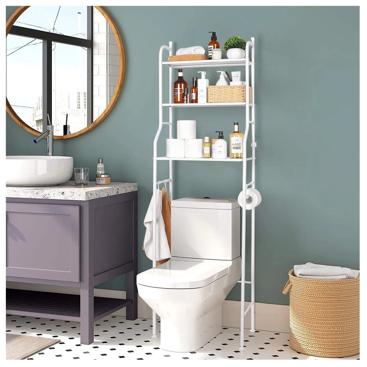 Estante Organizador De Baño 3 Niveles Para Ahorrar Espacio